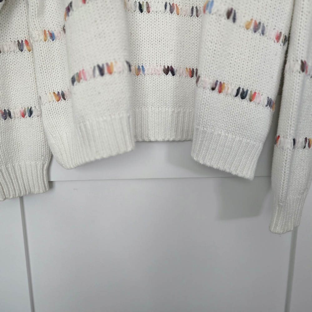 The General Good, Size XL, White And Multicolor Knit Sweater - Picture 5 of 9
